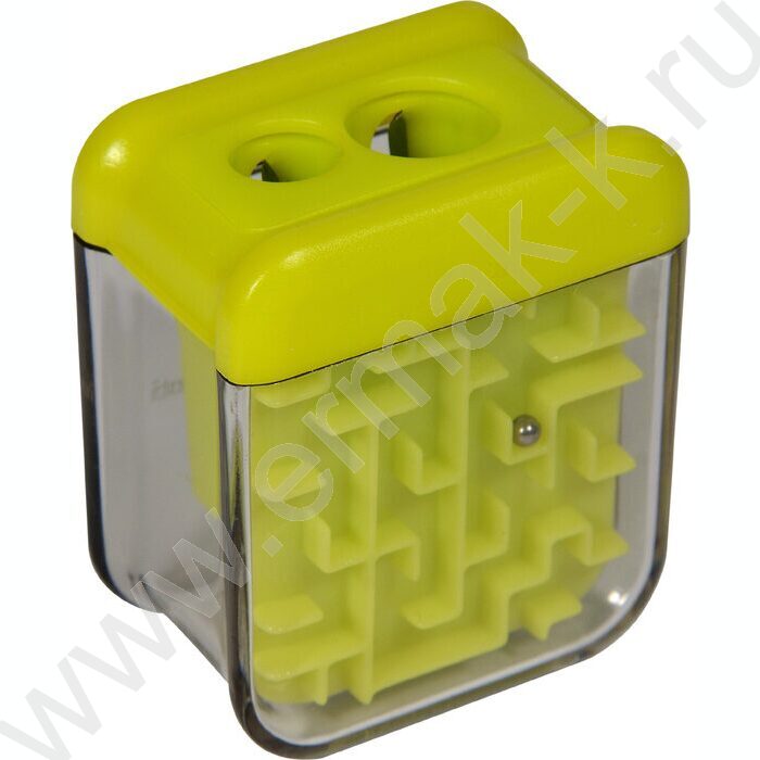 Точилка 2отв. пластик/с контейнером/ EASYSHARP.Лабиринт ассорти NEW | Фото 2