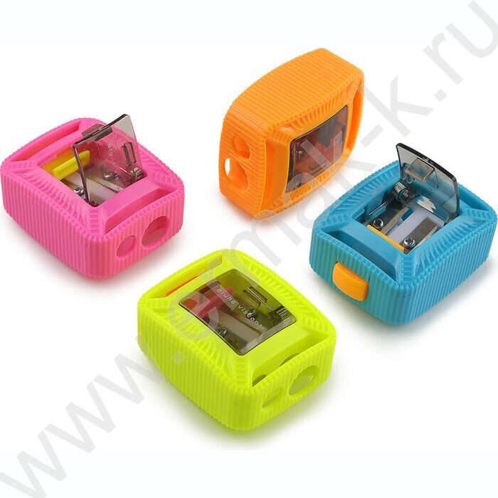 Точилка 2отв. пластик/с контейнером/ KAWAII ANIMALS ассорти NEW | Фото 1