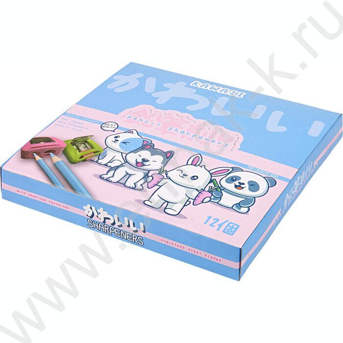 Точилка 2отв. пластик/с контейнером/ KAWAII ANIMALS ассорти NEW | Фото 5
