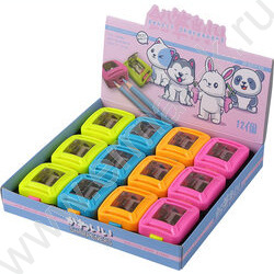 Точилка 2отв. пластик/с контейнером/ KAWAII ANIMALS ассорти NEW | Фото 6