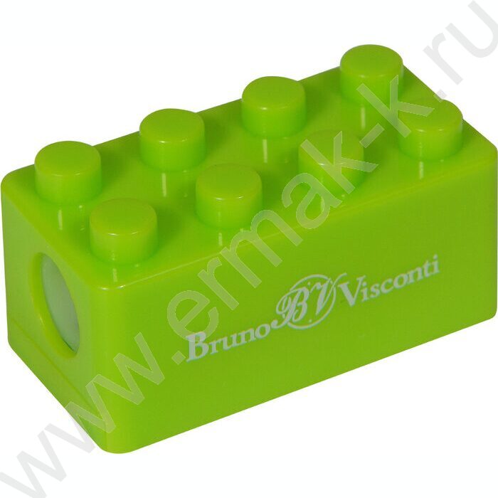 Точилка 1отв. пластик/с контейнером/ EASYSHARP.Лего ассорти NEW | Фото 4