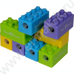 Точилка 1отв. пластик/с контейнером/ EASYSHARP.Лего ассорти NEW | Фото 5