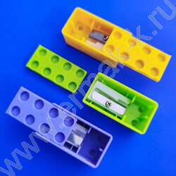 Точилка 1отв. пластик/с контейнером/ EASYSHARP.Лего ассорти NEW | Фото 8