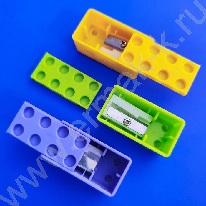 Точилка 1отв. пластик/с контейнером/ EASYSHARP.Лего ассорти NEW | Фото 8