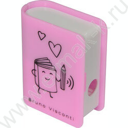 Точилка 1отв. пластик/с контейнером+ластик/ FUNSHARP.Книга ассорти NEW | Фото 2