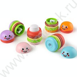 Точилка 1отв. пластик/с контейнером+ластик/ GOOD MOOD.Бургер ассорти NEW | Фото 1