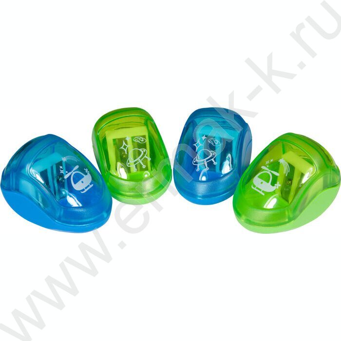 Точилка 1отв. пластик/с контейнером/ EASYSHARP.Космос ассорти NEW | Фото 1