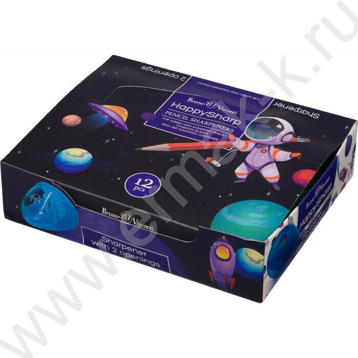 Точилка 1отв. пластик/с контейнером/ EASYSHARP.Космос ассорти NEW | Фото 5