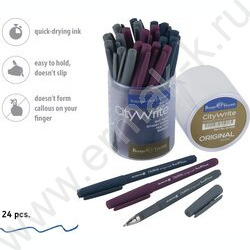 Ручка шар CityWrite.Original синяя 1мм /корпус SOFT TOUCH ассорти NEW | Фото 4