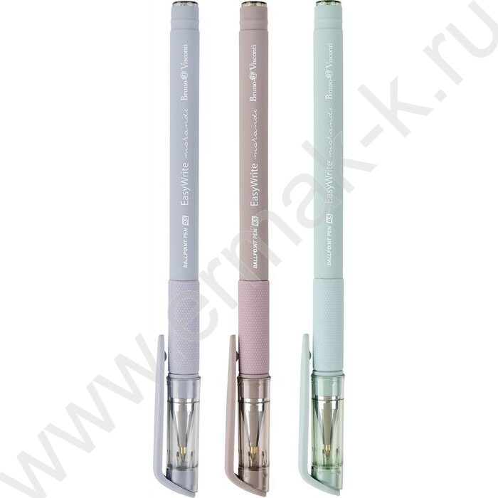 Ручка шар EasyWrite.Morandi синяя 0,5мм /корпус SOFT TOUCH ассорти NEW | Фото 2