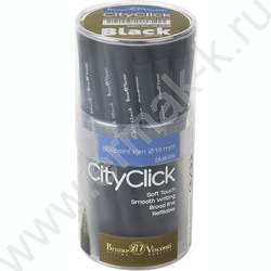 Ручка шар авт CityClick. Black синяя 1,0мм NEW | Фото 5
