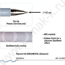 Ручка шар COLORSURF.MORANDI синяя 0,5мм /корпус SOFT TOUCH ассорти NEW | Фото 3