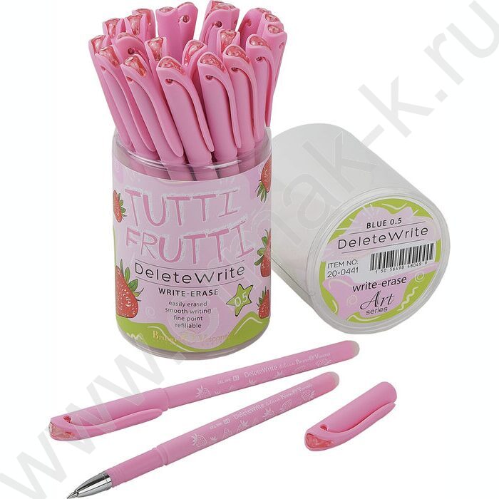 Ручка гелевая со стираемыми чернилами авт. синяя 0,5мм DeleteWrite Art. Клубничка розовая NEW | Фото 4