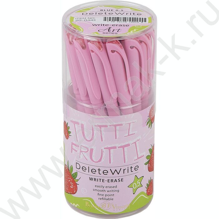 Ручка гелевая со стираемыми чернилами авт. синяя 0,5мм DeleteWrite Art. Клубничка розовая NEW | Фото 5