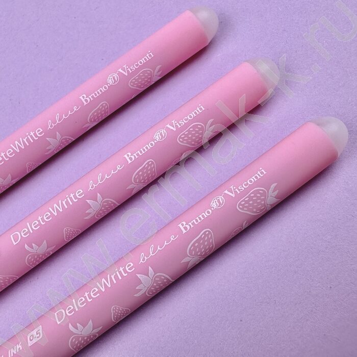 Ручка гелевая со стираемыми чернилами авт. синяя 0,5мм DeleteWrite Art. Клубничка розовая NEW | Фото 8