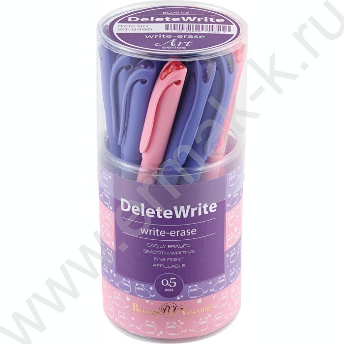 Ручка гелевая со стираемыми чернилами синяя 0,5мм DeleteWrite Art. Кошечка NEW | Фото 5