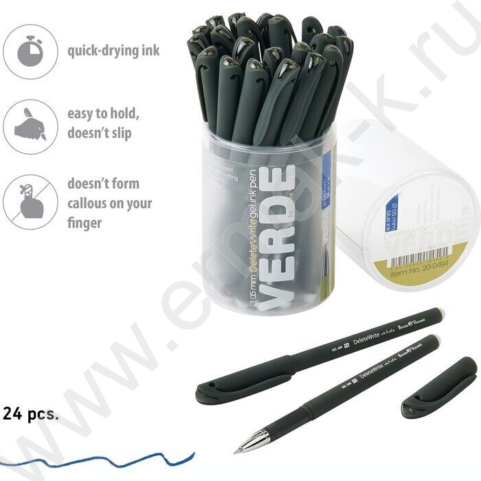 Ручка гелевая со стираемыми чернилами синяя 0,5мм DeleteWrite.Verde NEW | Фото 4