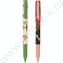 Ручка шар DreamWrite. Flora.Бабочки синяя 0,7мм /корпус SOFT TOUCH,туба NEW | Фото 1