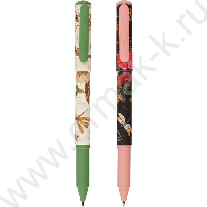 Ручка шар DreamWrite. Flora.Бабочки синяя 0,7мм /корпус SOFT TOUCH,туба NEW | Фото 1