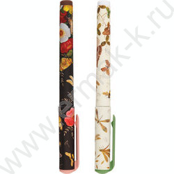 Ручка шар DreamWrite. Flora.Бабочки синяя 0,7мм /корпус SOFT TOUCH,туба NEW | Фото 2