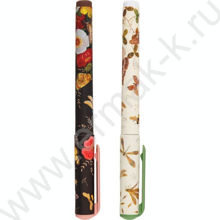 Ручка шар DreamWrite. Flora.Бабочки синяя 0,7мм /корпус SOFT TOUCH,туба NEW | Фото 2