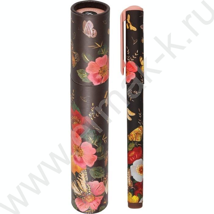 Ручка шар DreamWrite. Flora.Бабочки синяя 0,7мм /корпус SOFT TOUCH,туба NEW | Фото 4