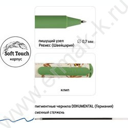 Ручка шар DreamWrite. Flora.Бабочки синяя 0,7мм /корпус SOFT TOUCH,туба NEW | Фото 5