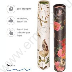 Ручка шар DreamWrite. Flora.Бабочки синяя 0,7мм /корпус SOFT TOUCH,туба NEW | Фото 6