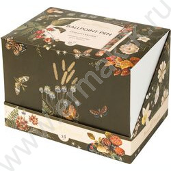 Ручка шар DreamWrite. Flora.Black night forest синяя 0,7мм /корпус SOFT TOUCH,туба NEW | Фото 7