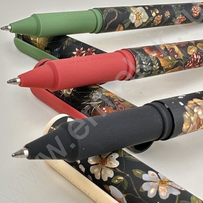 Ручка шар DreamWrite. Flora.Black night forest синяя 0,7мм /корпус SOFT TOUCH,туба NEW | Фото 9