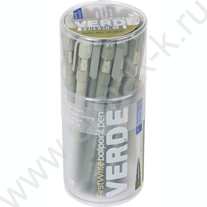 Ручка шар FirstWrite. Verde синяя 0,5мм /корпус SOFT TOUCH ассорти NEW | Фото 5