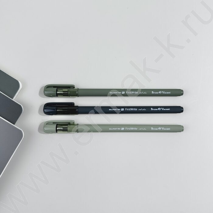 Ручка шар FirstWrite. Verde синяя 0,5мм /корпус SOFT TOUCH ассорти NEW | Фото 7