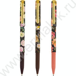 Ручка шар на масл.основе 0,7мм синяя FLORA.BLACK NIGHT /корпус SOFT TOUCH NEW | Фото 1