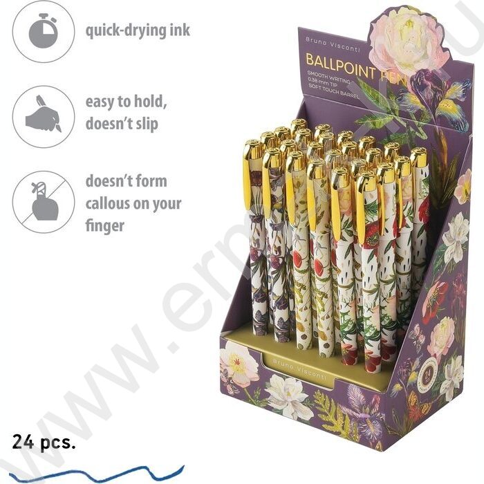 Ручка шар Flora.Bloom flowers 0,38мм /корпус SOFT TOUCH NEW | Фото 4