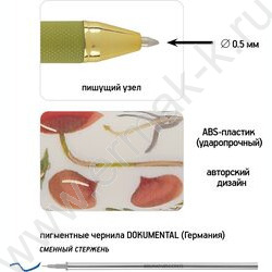 Ручка шар Mimiwrite.Flora.Bloom flowers синяя 0,5мм /корпус SOFT TOUCH NEW | Фото 6