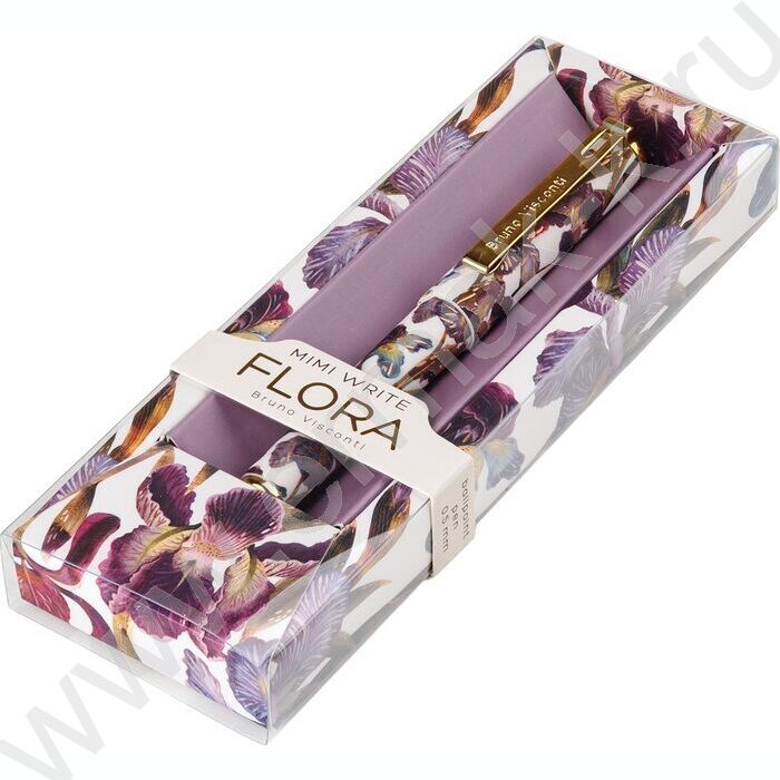 Ручка шар Mimiwrite.Flora.Ирисы синий 0,7мм /корпус SOFT TOUCH NEW | Фото 4
