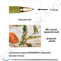Ручка шар Mimiwrite.Flora.Луговые травы синий 0,7мм /корпус SOFT TOUCH NEW | Фото 5