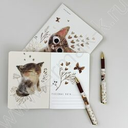 Ручка шар Mimiwrite.Love me.Милый котик синяя 0,5мм /корпус SOFT TOUCH NEW | Фото 8