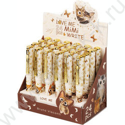 Ручка шар Mimiwrite.Love me.Милый котик синяя 0,5мм /корпус SOFT TOUCH NEW | Фото 9