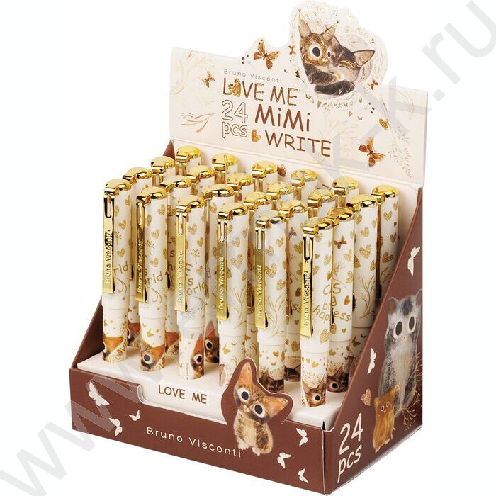 Ручка шар Mimiwrite.Love me.Милый котик синяя 0,5мм /корпус SOFT TOUCH NEW | Фото 9