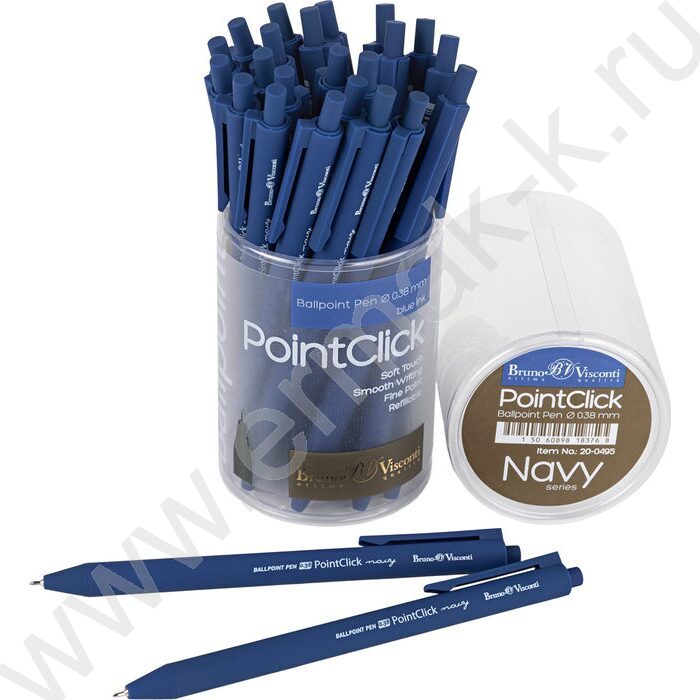 Ручка шар авт PointClick.Navy синяя 0,38мм ассорти NEW | Фото 3