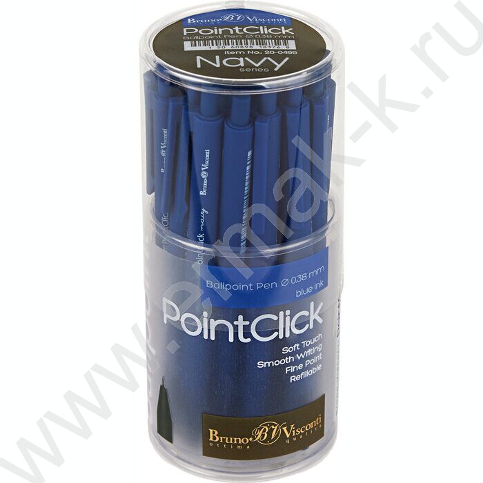 Ручка шар авт PointClick.Navy синяя 0,38мм ассорти NEW | Фото 4