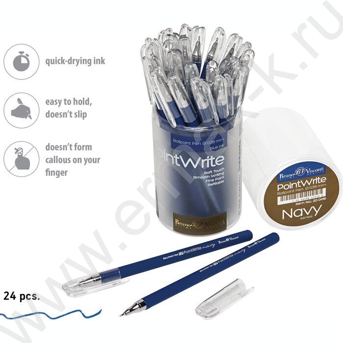 Ручка шар PointClick.Navy синяя 0,38мм NEW | Фото 5