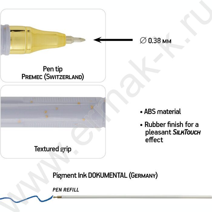 Ручка шар PointWrite.Morandi diamond синяя 0,38мм NEW | Фото 6