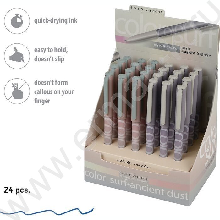 Ручка шар на масл.основе 0.38мм синяя PrimeWrite. Color Surf /корпус SOFT TOUCH NEW | Фото 4