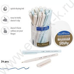 Ручка шар на масл.основе 0.7мм синяя PrimeWrite. Milky /корпус SOFT TOUCH NEW | Фото 4