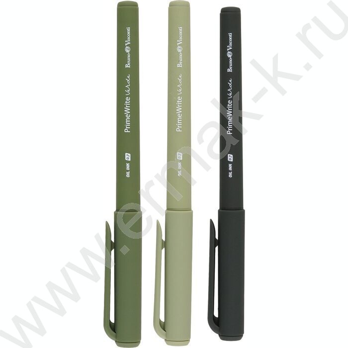 Ручка шар на масл.основе 0.7мм синяя PrimeWrite. Verde /корпус SOFT TOUCH NEW | Фото 2