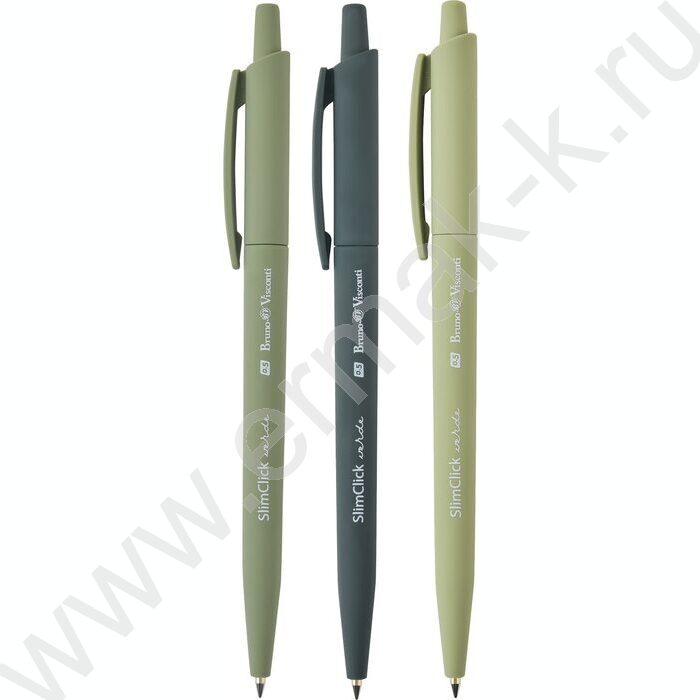 Ручка шар авт SlimClick.Verde синяя 0,5мм ассорти NEW | Фото 1