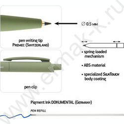 Ручка шар авт SlimClick.Verde синяя 0,5мм ассорти NEW | Фото 2