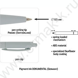 Ручка шар авт SlimClick.Morandi синяя 0,5мм ассорти NEW | Фото 3